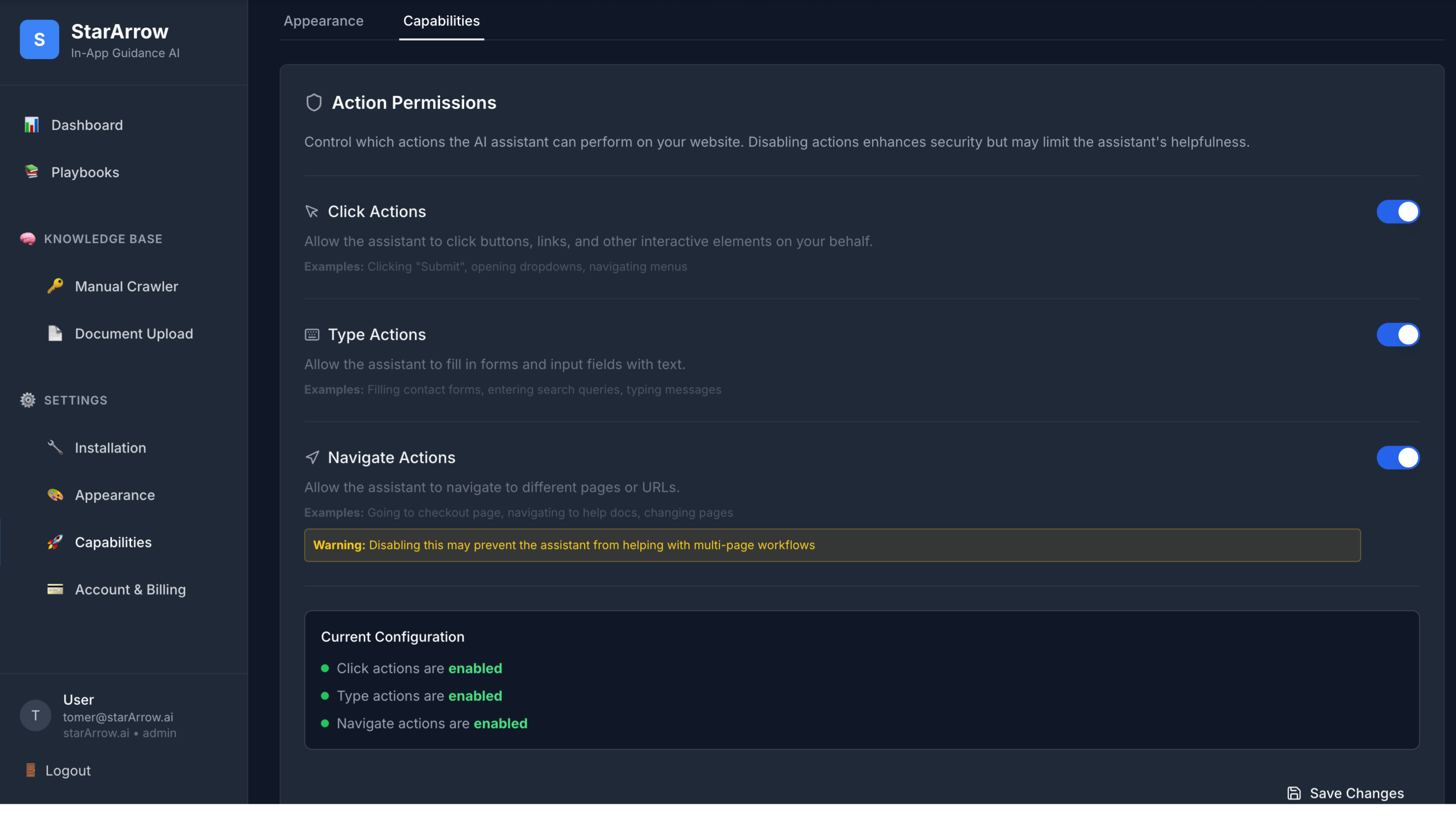 StarArrow dashboard view 4